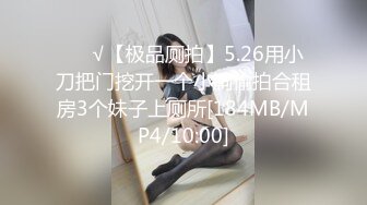 ❤️√【极品厕拍】5.26用小刀把门挖开一个小洞偷拍合租房3个妹子上厕所[184MB/MP4/10:00]