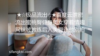 ★☆极品流出☆★百度云泄密流出蜜桃臀健身美女穿着情趣网袜被教练后入美臀让他别拍脸