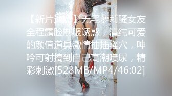 【新片速遞】无毛萝莉骚女友全程露脸制服诱惑，清纯可爱的颜值道具激情抽插骚穴，呻吟可射搞到自己高潮喷尿，精彩刺激[528MB/MP4/46:02]