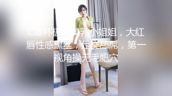 C罩杯极品美乳小姐姐，大红唇性感黑丝，足交舔屌，第一视角操无毛肥穴