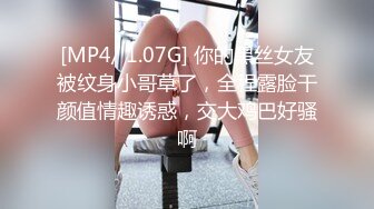 [MP4/ 1.07G] 你的黑丝女友被纹身小哥草了，全程露脸干颜值情趣诱惑，交大鸡巴好骚啊