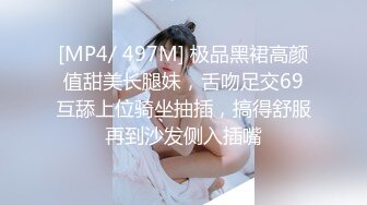 [MP4/ 497M] 极品黑裙高颜值甜美长腿妹，舌吻足交69互舔上位骑坐抽插，搞得舒服再到沙发侧入插嘴