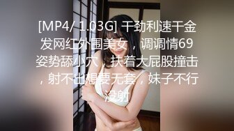 [MP4/ 1.03G] 干劲利速干金发网红外围美女，调调情69姿势舔小穴，扶着大屁股撞击，射不出想要无套，妹子不行没射