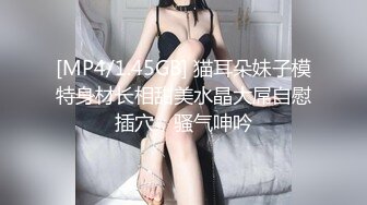 [MP4/1.45GB] 猫耳朵妹子模特身材长相甜美水晶大屌自慰插穴，骚气呻吟